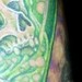 tattoo galleries/ - Color skull in liquor bottle tattoo